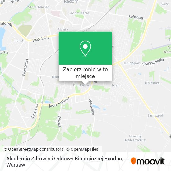 Mapa Akademia Zdrowia i Odnowy Biologicznej Exodus