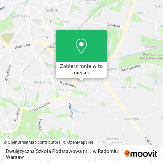 Mapa Dwujęzyczna Szkoła Podstawowa nr 1 w Radomiu