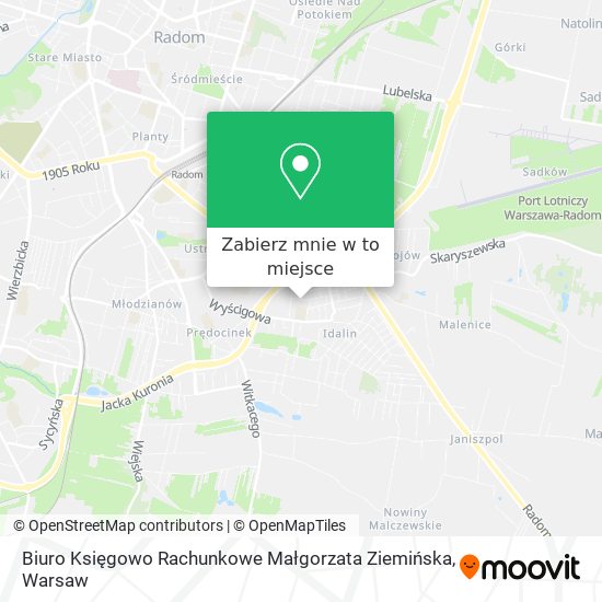 Mapa Biuro Księgowo Rachunkowe Małgorzata Ziemińska