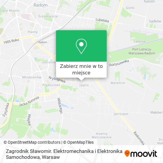 Mapa Zagrodnik Sławomir. Elektromechanika i Elektronika Samochodowa