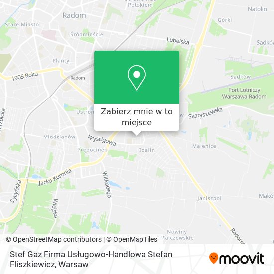 Mapa Stef Gaz Firma Usługowo-Handlowa Stefan Fliszkiewicz