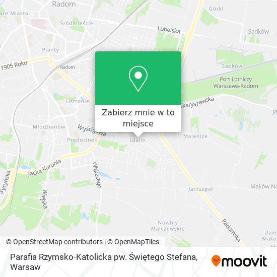 Mapa Parafia Rzymsko-Katolicka pw. Świętego Stefana