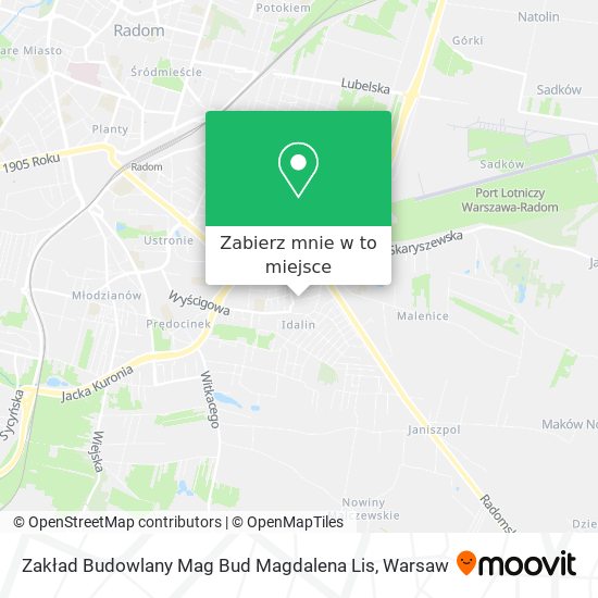 Mapa Zakład Budowlany Mag Bud Magdalena Lis