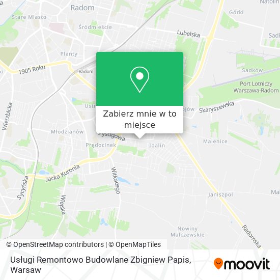 Mapa Usługi Remontowo Budowlane Zbigniew Papis