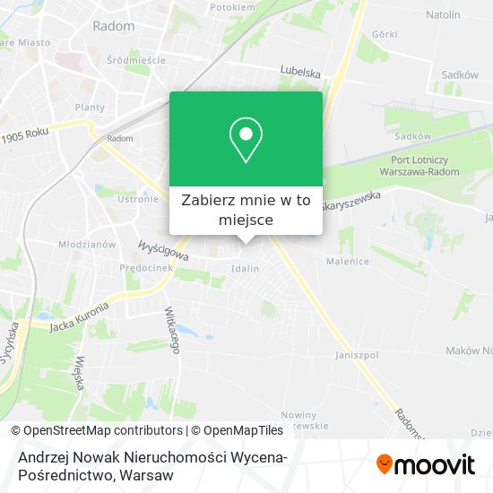 Mapa Andrzej Nowak Nieruchomości Wycena-Pośrednictwo