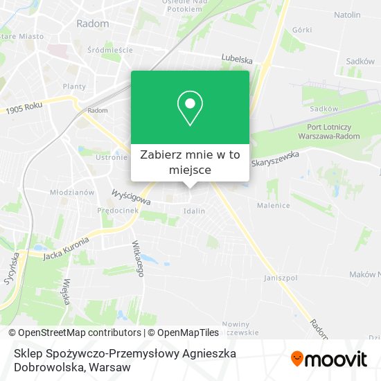 Mapa Sklep Spożywczo-Przemysłowy Agnieszka Dobrowolska