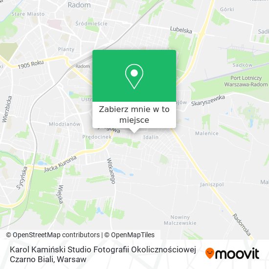 Mapa Karol Kamiński Studio Fotografii Okolicznościowej Czarno Biali