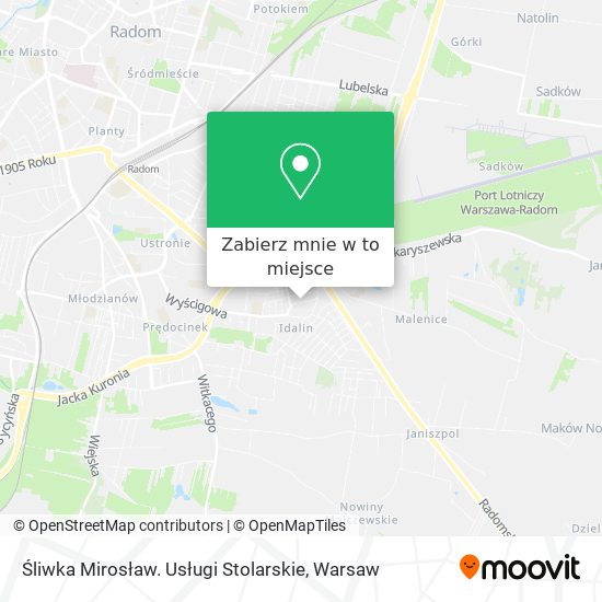 Mapa Śliwka Mirosław. Usługi Stolarskie