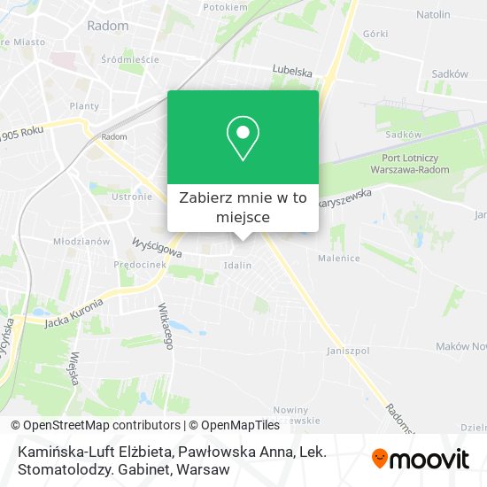 Mapa Kamińska-Luft Elżbieta, Pawłowska Anna, Lek. Stomatolodzy. Gabinet