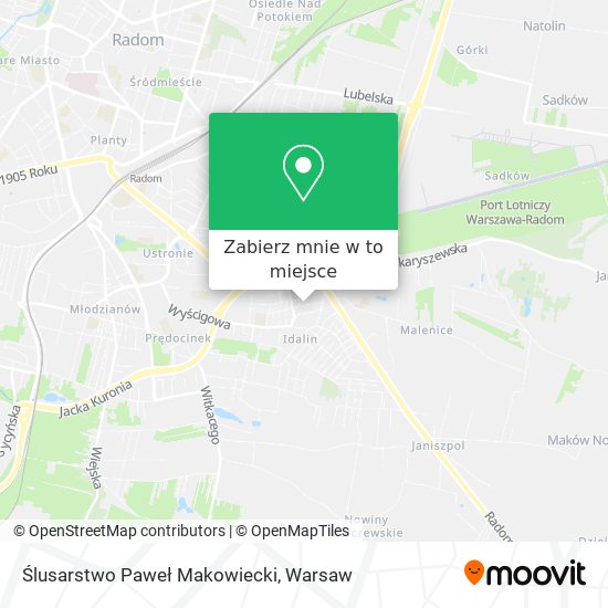 Mapa Ślusarstwo Paweł Makowiecki