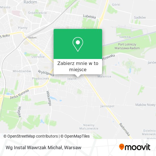 Mapa Wg Instal Wawrzak Michał