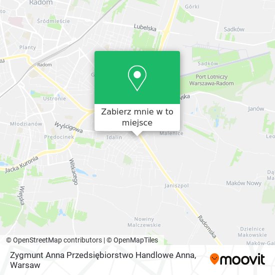 Mapa Zygmunt Anna Przedsiębiorstwo Handlowe Anna