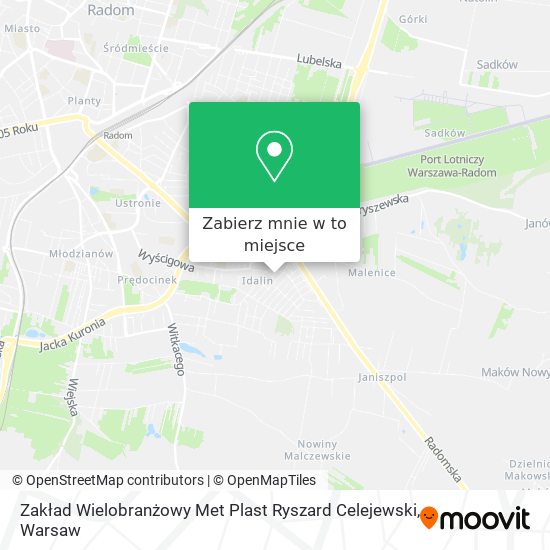 Mapa Zakład Wielobranżowy Met Plast Ryszard Celejewski