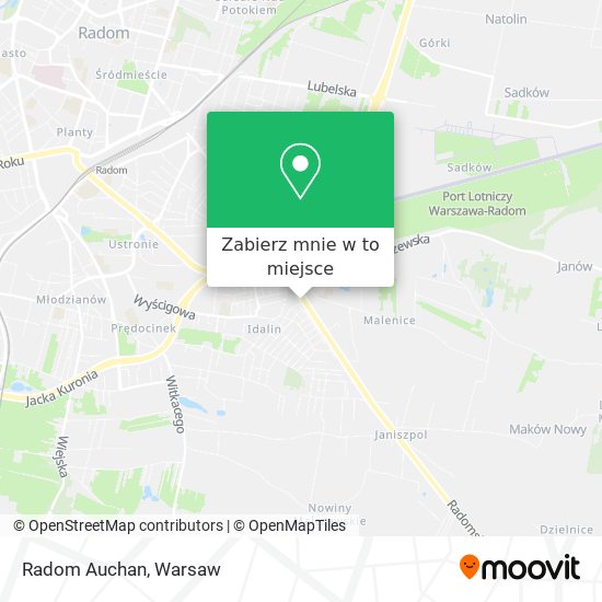 Mapa Radom Auchan