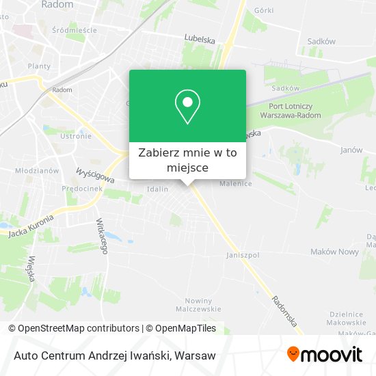 Mapa Auto Centrum Andrzej Iwański