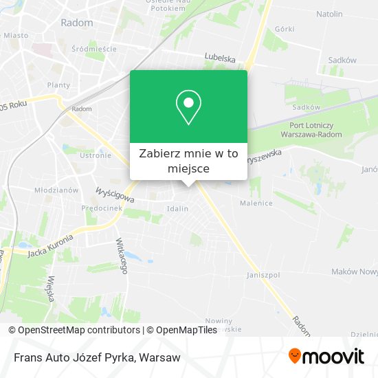 Mapa Frans Auto Józef Pyrka