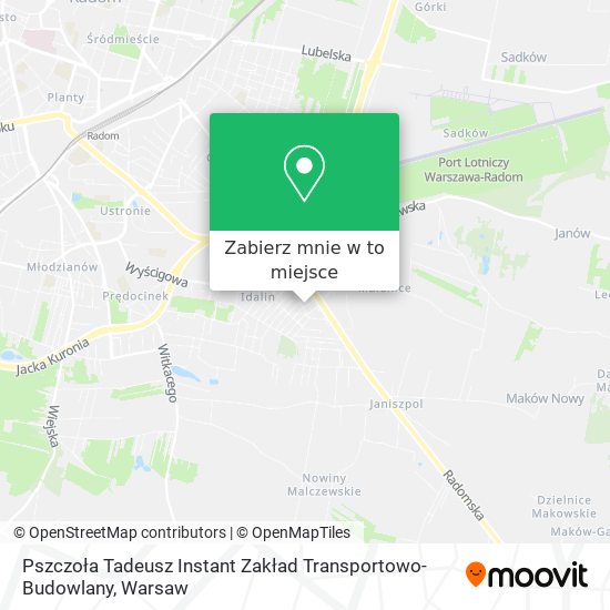 Mapa Pszczoła Tadeusz Instant Zakład Transportowo-Budowlany