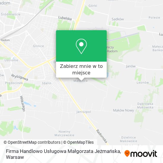 Mapa Firma Handlowo Usługowa Małgorzata Jeżmańska