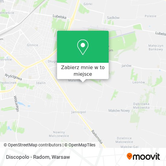 Mapa Discopolo - Radom