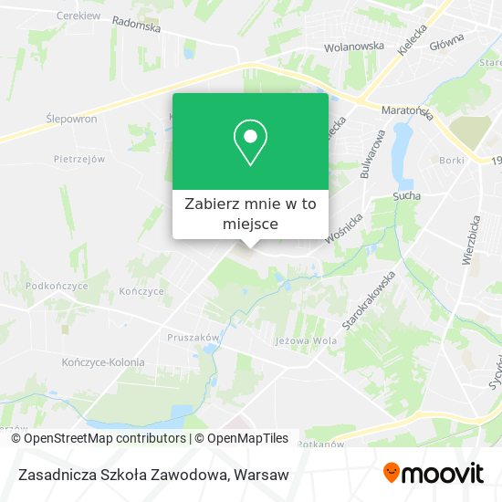 Mapa Zasadnicza Szkoła Zawodowa