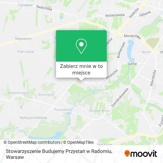 Mapa Stowarzyszenie Budujemy Przystań w Radomiu