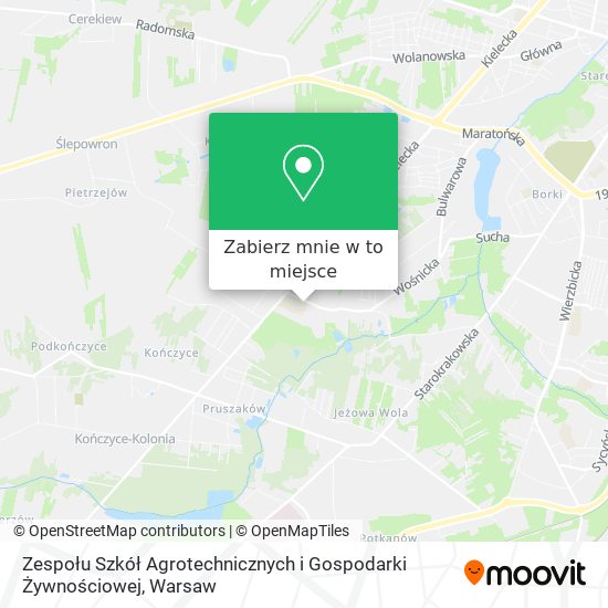 Mapa Zespołu Szkół Agrotechnicznych i Gospodarki Żywnościowej