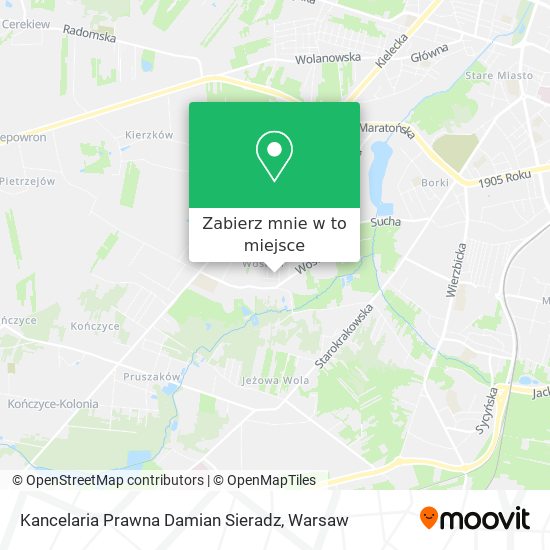 Mapa Kancelaria Prawna Damian Sieradz