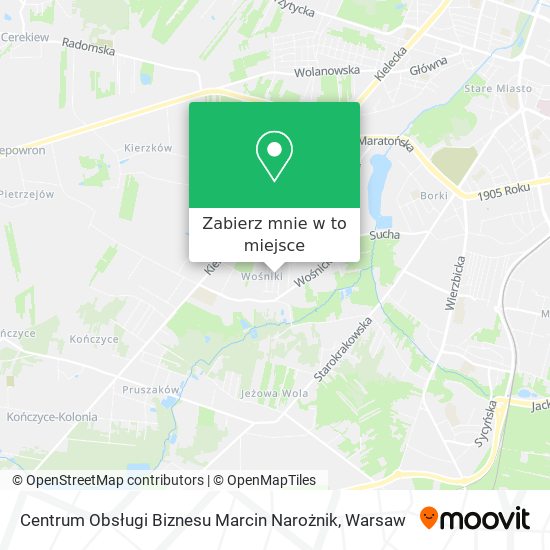 Mapa Centrum Obsługi Biznesu Marcin Narożnik