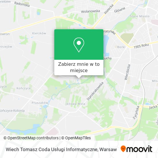 Mapa Wiech Tomasz Coda Usługi Informatyczne