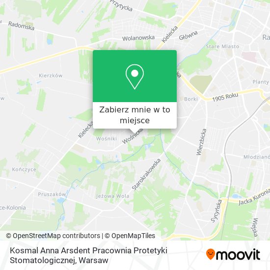 Mapa Kosmal Anna Arsdent Pracownia Protetyki Stomatologicznej