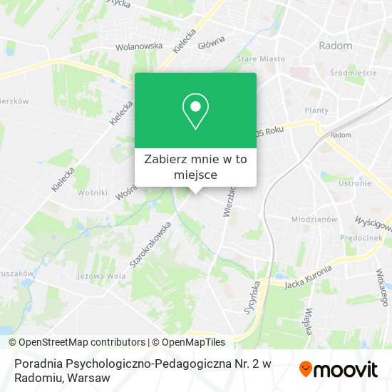 Mapa Poradnia Psychologiczno-Pedagogiczna Nr. 2 w Radomiu