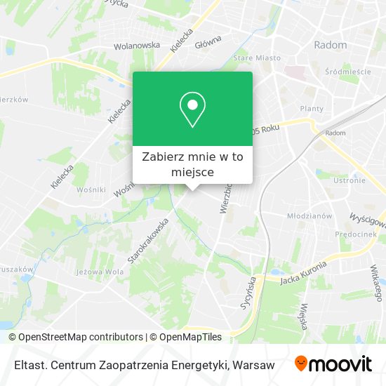 Mapa Eltast. Centrum Zaopatrzenia Energetyki