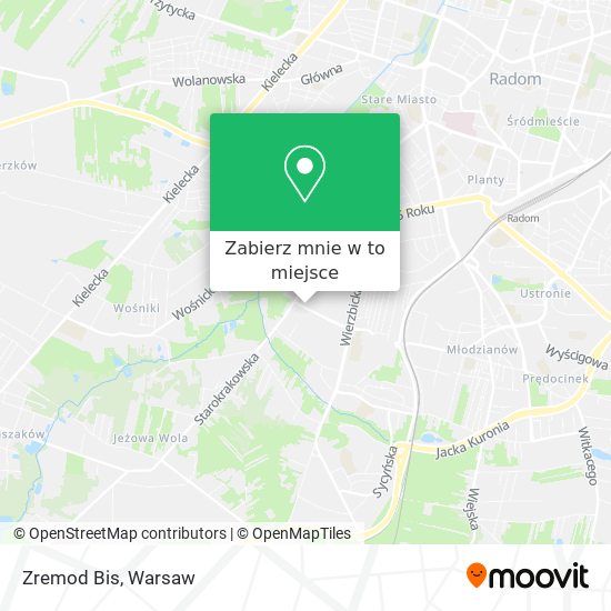 Mapa Zremod Bis