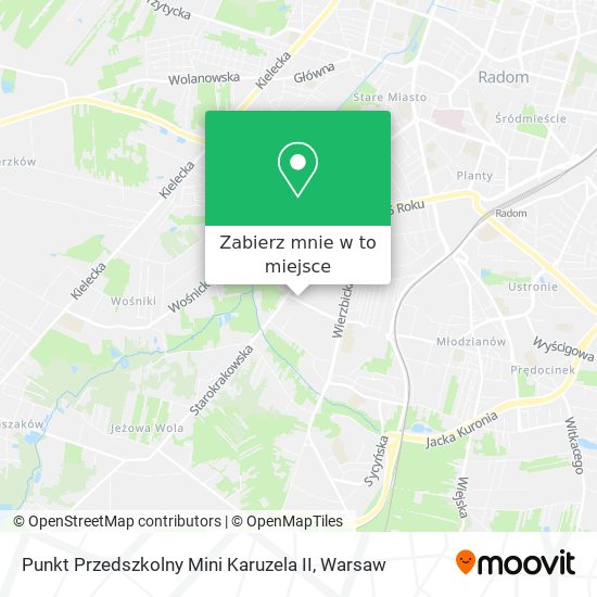 Mapa Punkt Przedszkolny Mini Karuzela II