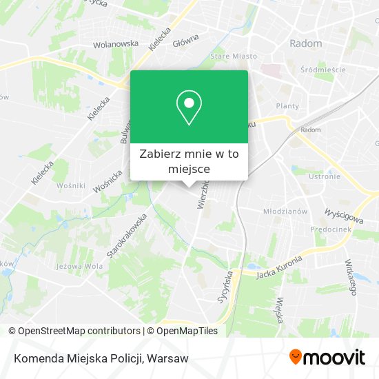 Mapa Komenda Miejska Policji