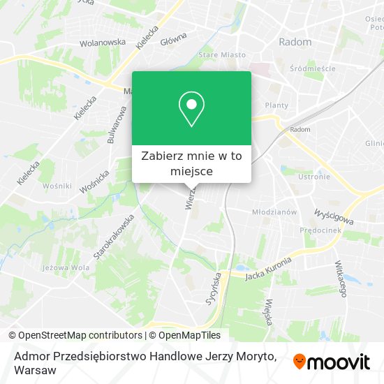 Mapa Admor Przedsiębiorstwo Handlowe Jerzy Moryto