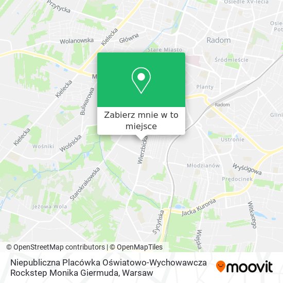 Mapa Niepubliczna Placówka Oświatowo-Wychowawcza Rockstep Monika Giermuda