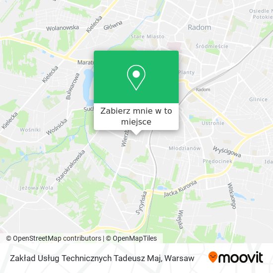 Mapa Zakład Usług Technicznych Tadeusz Maj