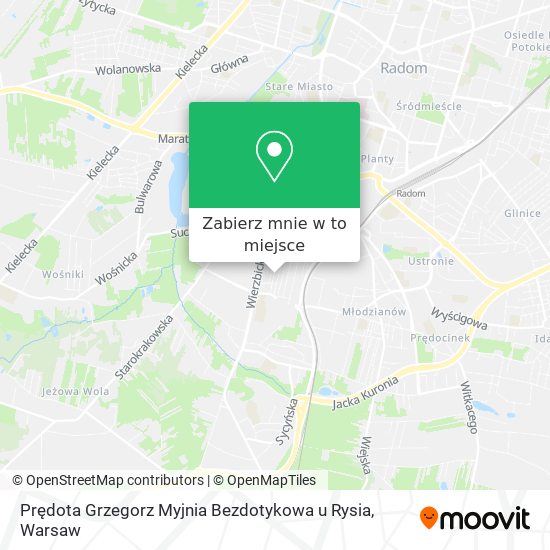 Mapa Prędota Grzegorz Myjnia Bezdotykowa u Rysia