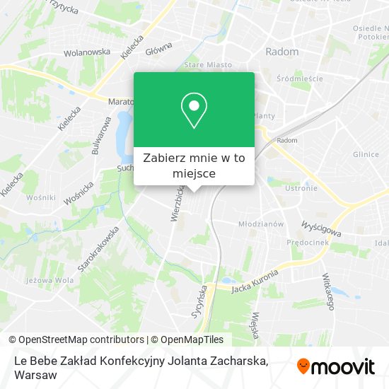 Mapa Le Bebe Zakład Konfekcyjny Jolanta Zacharska