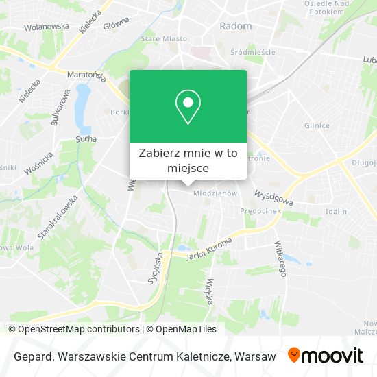 Mapa Gepard. Warszawskie Centrum Kaletnicze