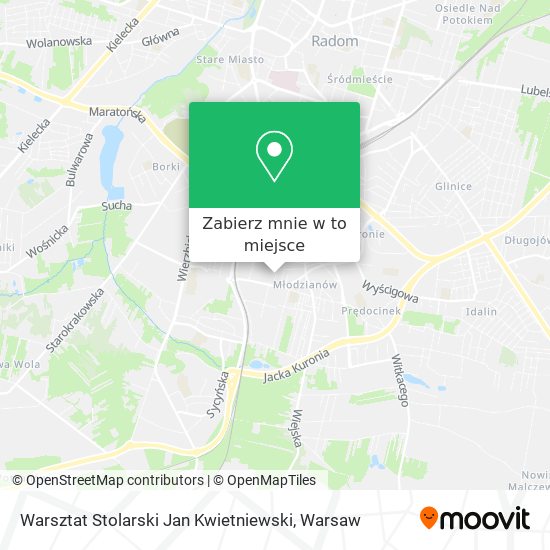 Mapa Warsztat Stolarski Jan Kwietniewski