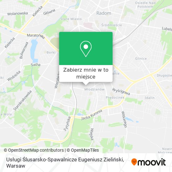 Mapa Usługi Ślusarsko-Spawalnicze Eugeniusz Zieliński