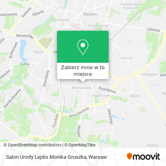 Mapa Salon Urody Lejdis Monika Gruszka