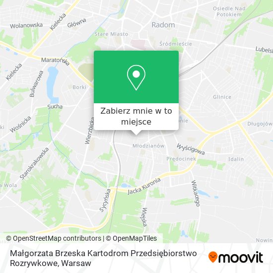 Mapa Małgorzata Brzeska Kartodrom Przedsiębiorstwo Rozrywkowe