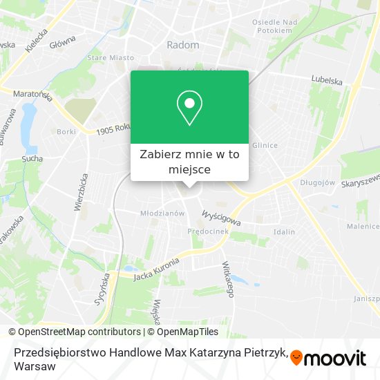 Mapa Przedsiębiorstwo Handlowe Max Katarzyna Pietrzyk