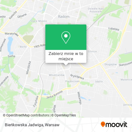 Mapa Bieńkowska Jadwiga