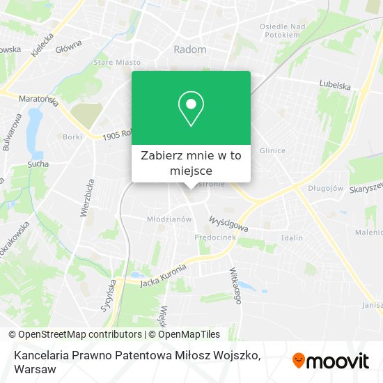 Mapa Kancelaria Prawno Patentowa Miłosz Wojszko