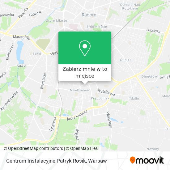 Mapa Centrum Instalacyjne Patryk Rosik