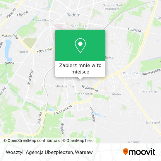 Mapa Wosztyl. Agencja Ubezpieczeń